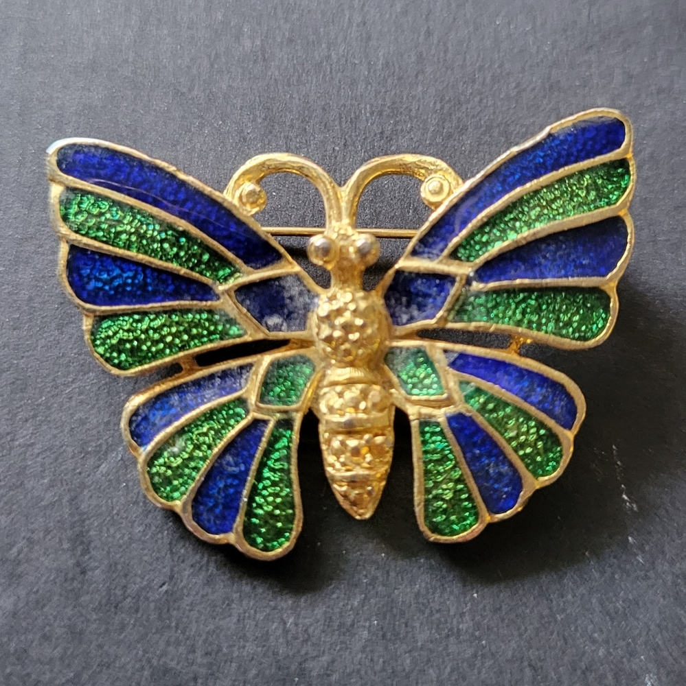 Vintage Butterfly Brooch Pin Gold Tone  Accessory